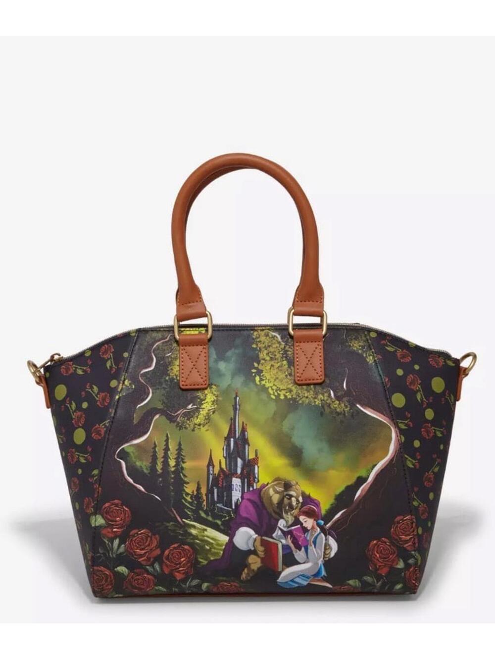 Loungefly Disney Beauty And The Beast Castle Satchel Bag